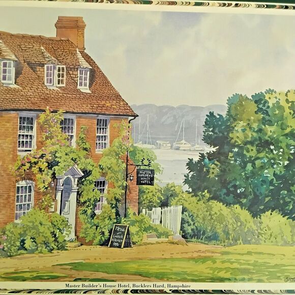 Vintage Cloverleaf Traditional Table Mats Collection Of Homes Cork Back UK - Picture 4 of 11